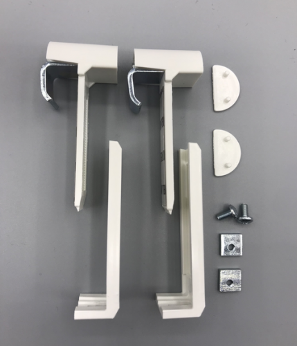 Falzfix - Jalousien-Klemmträger (2 Stück) für die Montage in der Glasleiste Ihres PVC-/Kunststofffensters ohne Bohren (z)