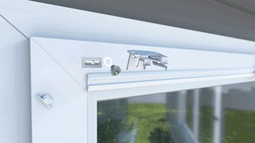 Klebeleisten für Jalousien - auf Maß - bohrfreie Montage am Rahmen Ihres Aluminium- oder Kunststofffensters - bis zu einer Breite von 200 cm ps QUICKFIX (z)