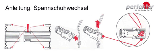 Spannschuhe Cosiflor System 2006 (bis 2010) - Farben: weiß, grau und schwarz - (4 Stück) Basic (z)