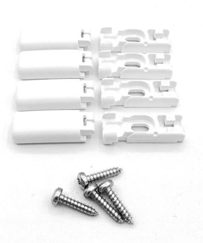 COSIFLOR Spannschuhe für verspannte Plissee (4 Stück) - Farben: weiß, grau und schwarz - passend für Stick & Fix Klebeträger und Stick & Fix Front Klebeplatten (z)
