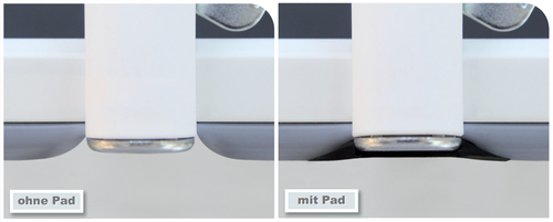 ps QUICKFIX-Klemmhalter für Jalousien mit Seitenführung (2 Stück) inkl. Dichtungspad - unten für die Befestigung des Spannseils (z)