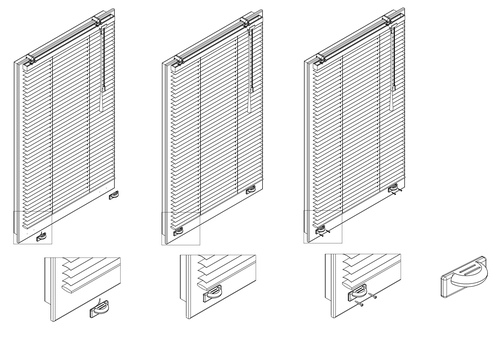 ps QUICKFIX-Magnethalter – Klebemagnet (2 Stück) für magnetische Jalousien-Unterleisten (Unterschienen) - selbstklebend als Pendelschutz bei Kippfenstern  (z)