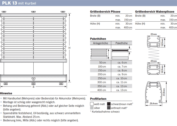 Cosiflor Plissee | PLK13