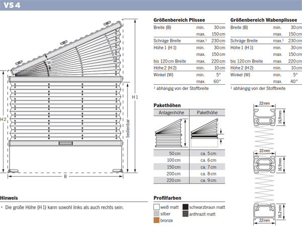 Cosiflor Plissee | VS4Slope