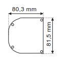 Abmessungen Doppelrollo Kassette 80 mm